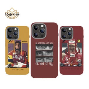 Formula 1 Ayrton Senna Schumacher Custodia per telefono Custodia per fan di F1 Charles Leclerc Carlos Sainz Hamilton Custodia per telefono Iphone 16 Custodia per telefono Iphone 15