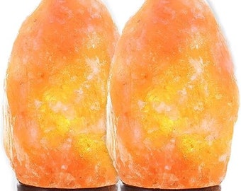 Lámpara de sal del Himalaya, luz nocturna de aromaterapia, decoración para dormitorio, lámpara de mesa para dormir, adorno de piedra de sal colorida.