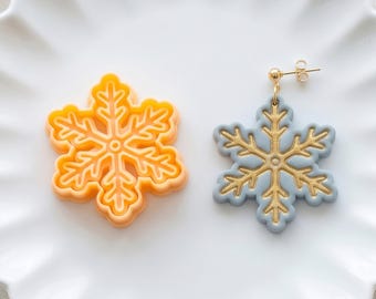 Nordic Folk Snowflake Clay Cutter for Winter Earrings & Pendants