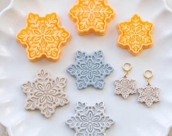 Botanical Winter Snowflake Clay Cutter for Earrings & Pendants