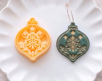 Starry Folk Tree Christmas Ornament Clay Cutter for Earrings & Pendants
