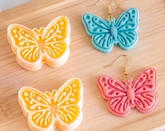 Butterfly Clay Cutter, Minimal Imprint Design for Earrings & Charms
