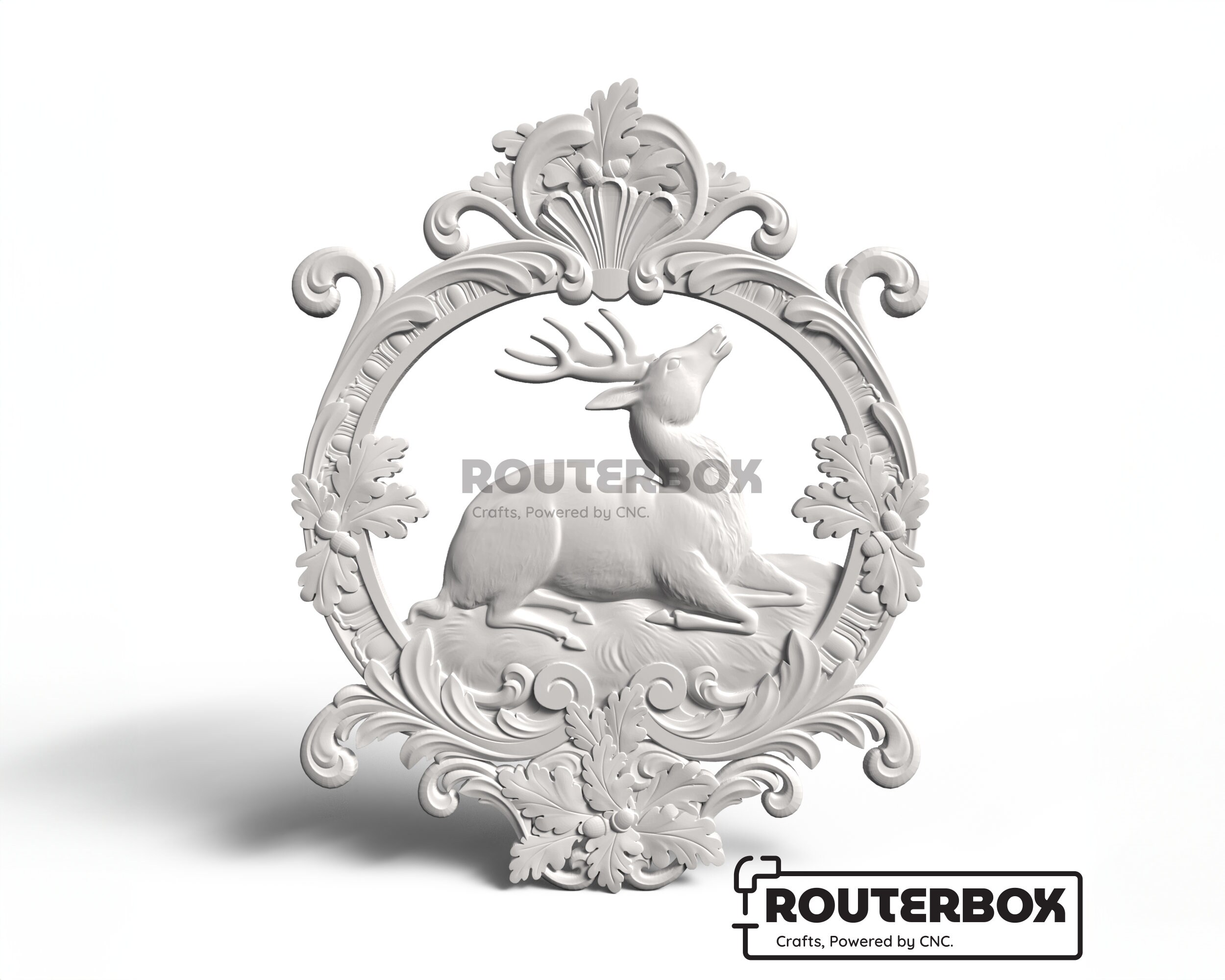 Deer Relief STL Model for CNC Router and Woodworking Ideal for Artistic ...