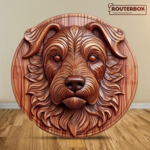 Terrier Dog Realistic STL Model for 3D Print, Suitable for Wood Carving and Resin Printing, Perfect for DIY Home Decor and CNC Routers.