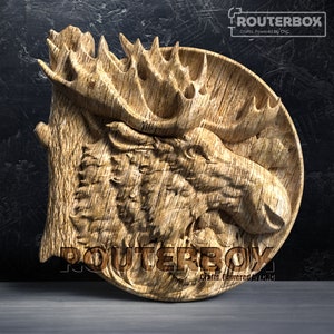 Ciervo viejo, astas majestuosas, modelo STL en relieve para fresadora CNC y carpintería, ideal para grabado artístico y decoración del hogar