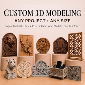 Custom 3D Model Design Service for CNC Carving & 3D Printing