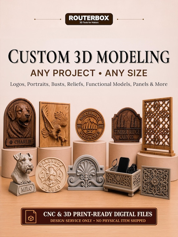 Custom 3D Model Design Service for CNC Carving & 3D Printing