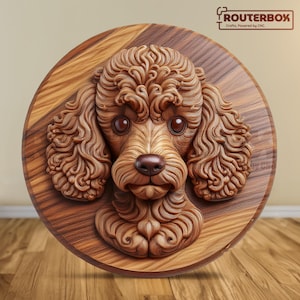 Spielzeug Pudel Hund 3D STL-Datei für CNC-Fräser, ideal für Holzschnitzereien, Harzdrucke und DIY Home Decor-Projekte für kreative Enthusiasten.