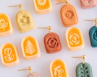 Boho Arch Floral Clay Cutter Set for Polymer Clay Earrings