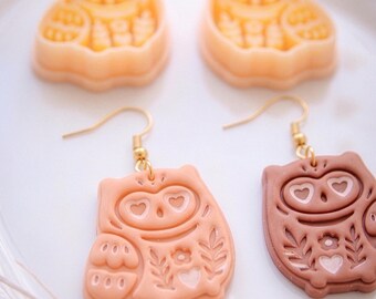 Scandi Owl Polymer Clay Cutter for Earrings & Pendants