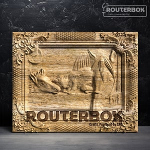 Modelo STL 3D en relieve de caballos para enrutador CNC y carpintería: perfecto para grabado artístico, tallado en 3D y proyectos de decoración del hogar de bricolaje