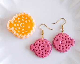 Pufferfish Imprint Clay Cutter for Earrings & Pendants