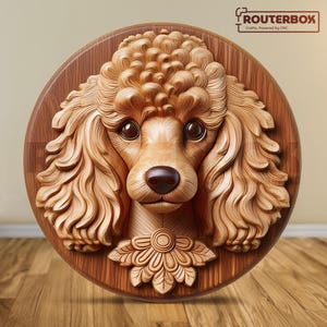Spielzeug Pudel Hund 3D Druck bereit STL für Harz-Druck, perfekt für Holzschnitzerei und CNC-Fräser-Projekte, ideal für DIY Wohnkultur.