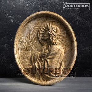 Jesus Christ 3D STL Model: CNC Router Engraving (Digital Download)