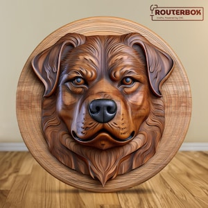 Rottweilerhond 3D-printklare STL voor harsprint, perfect voor houtsnijwerk, CNC-routerprojecten, ideaal voor doe-het-zelfdecoratie, commercieel gebruik.