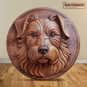 Terrier Dog STL for CNC Router, Ideal for Wood Carving, Resin Print, and DIY Home Decor, Perfect for Creative Crafting Projects.