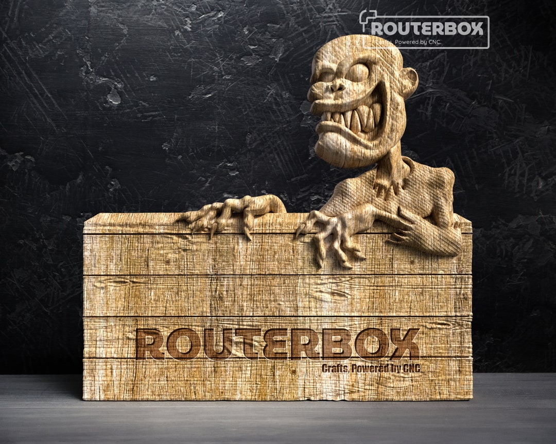 Zombie With Wooden Board: Concept Restaurants Menu Decors - 3D STL ...