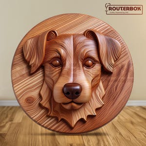 Arquivo STL 3D de cachorro Jack Russell para roteadores CNC, ótimo para entalhe em madeira, impressão em resina e projetos de decoração de casa "faça você mesmo" para entusiastas criativos.