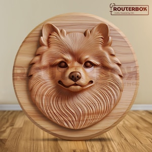 Pommerschen Hund 3D-Druck bereit STL für Harzdruck, perfekt für Holzschnitzerei, CNC-Fräserprojekte, ideal für DIY-Wohnkultur, kommerzielle Nutzung.
