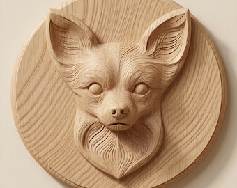 Chihuahua Dog Breed Relief STL, CNC Router Carving, 3D Printable Wall Art