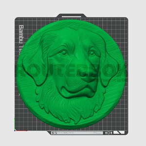 Golden Retriever Dog, A high-quality STL file for **CNC cutting, 3D printing,** and **resin printing**. Use this model in your crafting projects to create delightful decor that reflects the playful spirit of this beloved breed.
