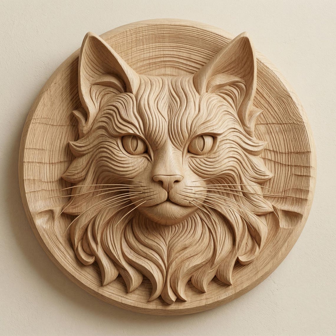 Cat Relief STL Model for CNC Wood Carving and 3d Printing - Etsy