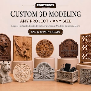 Custom 3D Model Design Service for CNC Carving & 3D Printing