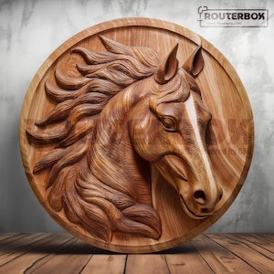 Galopperend paard 3D STL voor CNC-router, 3D-print, harsprint, ideaal voor snijwerk, gravure, doe-het-zelfdecors, commercieel gebruik met levenslange toegang