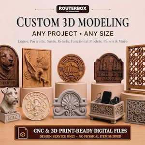Custom 3D Model Design Service for CNC Carving & 3D Printing
