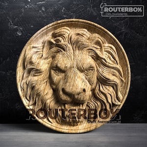 Modelo STL en relieve del Rey León para fresadora CNC y carpintería: perfecto para grabado artístico, tallado en 3D y proyectos de decoración del hogar de bricolaje