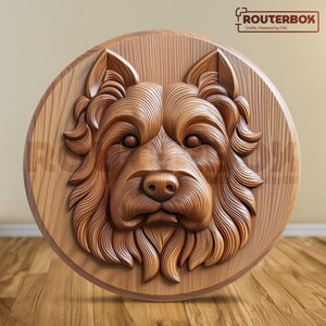 Silky Terrier Dog 3D Print Ready STL for Resin Print, Perfect for Wood Carving and CNC Router Projects, Ideal for DIY Home Decor.