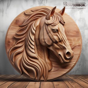 Majestuoso relieve de caballo 3D STL para enrutador CNC, impresión 3D, impresión de resina: ideal para tallado, grabado, decoración del hogar, uso comercial de por vida