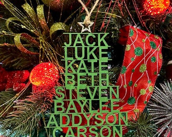 Custom Name Family Christmas Tree