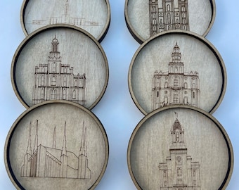 LDS Temple Coasters | Customizable