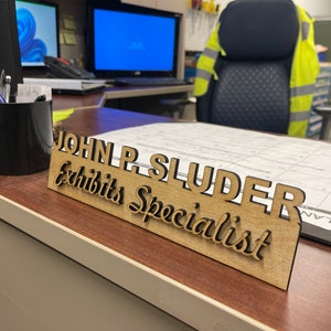 Personalized Desk Placard