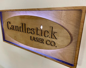 Backlit Logo Sign 25"x 11"