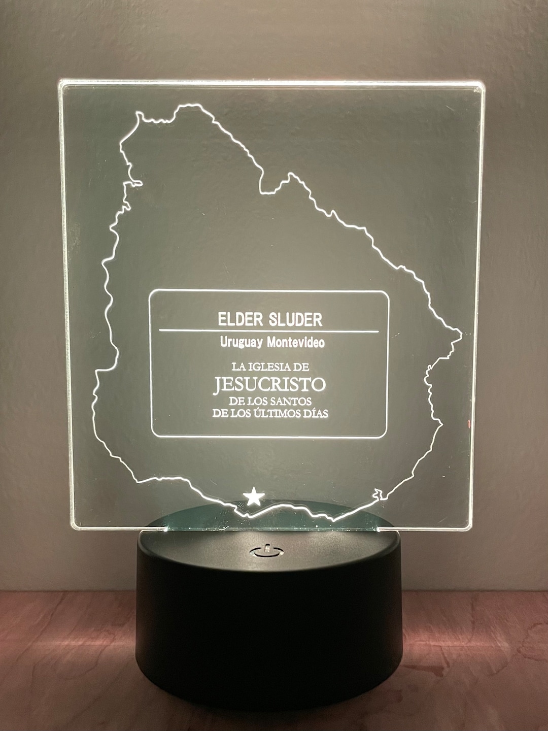 LDS Mission Acrylic Lamp | Custom - Etsy