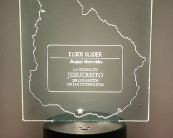 LDS Mission Acrylic Lamp | Custom