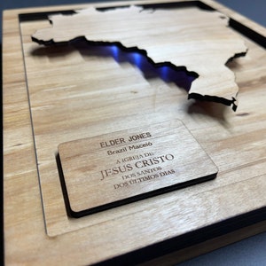 Backlit LDS Mission Call Placard Custom