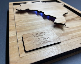 Backlit LDS Mission Call Placard Custom