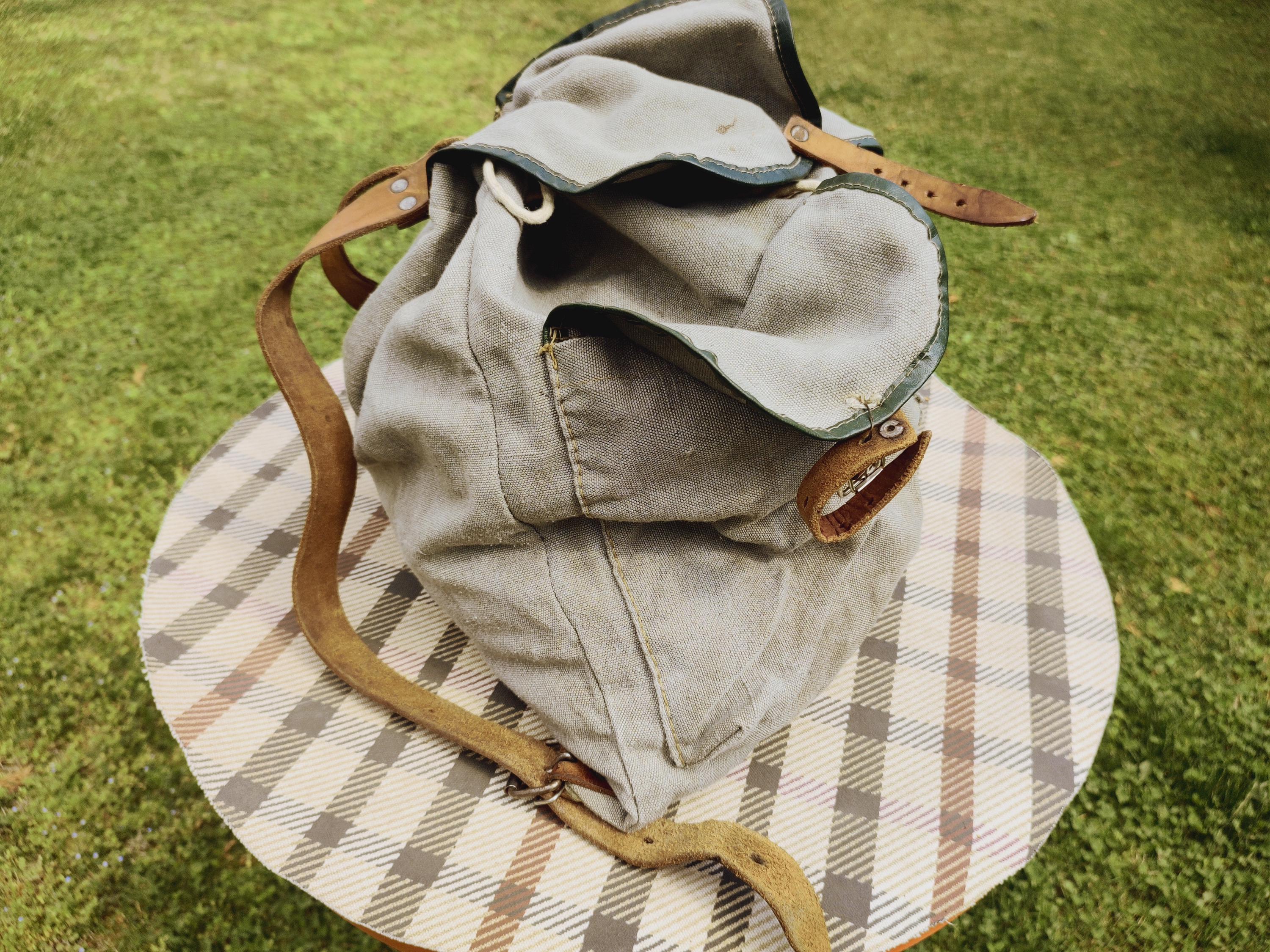 Vintage Canvas Backpack - Tourist Rucksack - Military Backpack ...