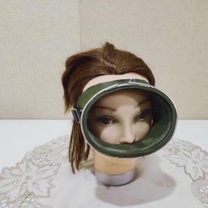 Vintage diving mask - Distressed swim mask - Old adjustable rubber mask - Retro swimmer goggles - Underwater mask - Movie prop