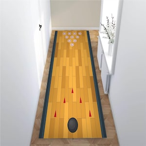 Bowling Lane Runner Rug: Personalized Play Mate Gift