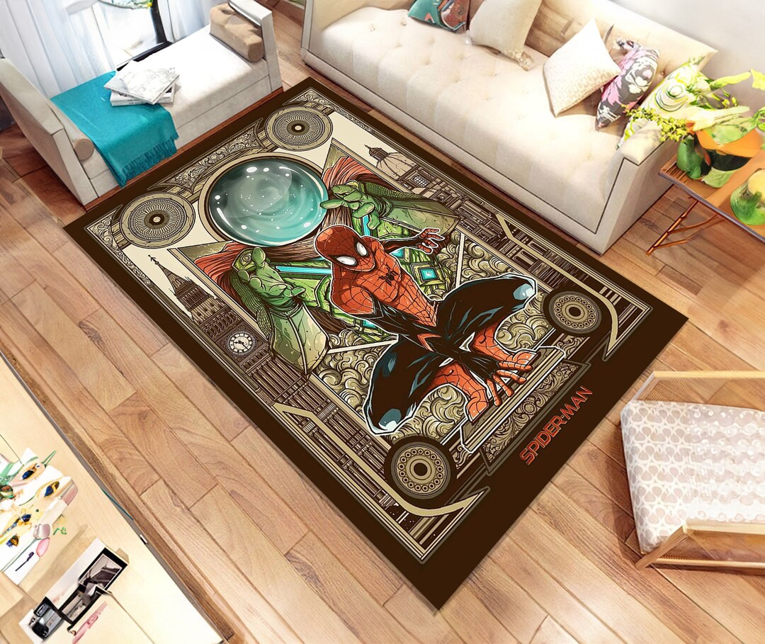 Spiderman Kids Room Rug, Superhero Decor, Personalized Gift - Etsy
