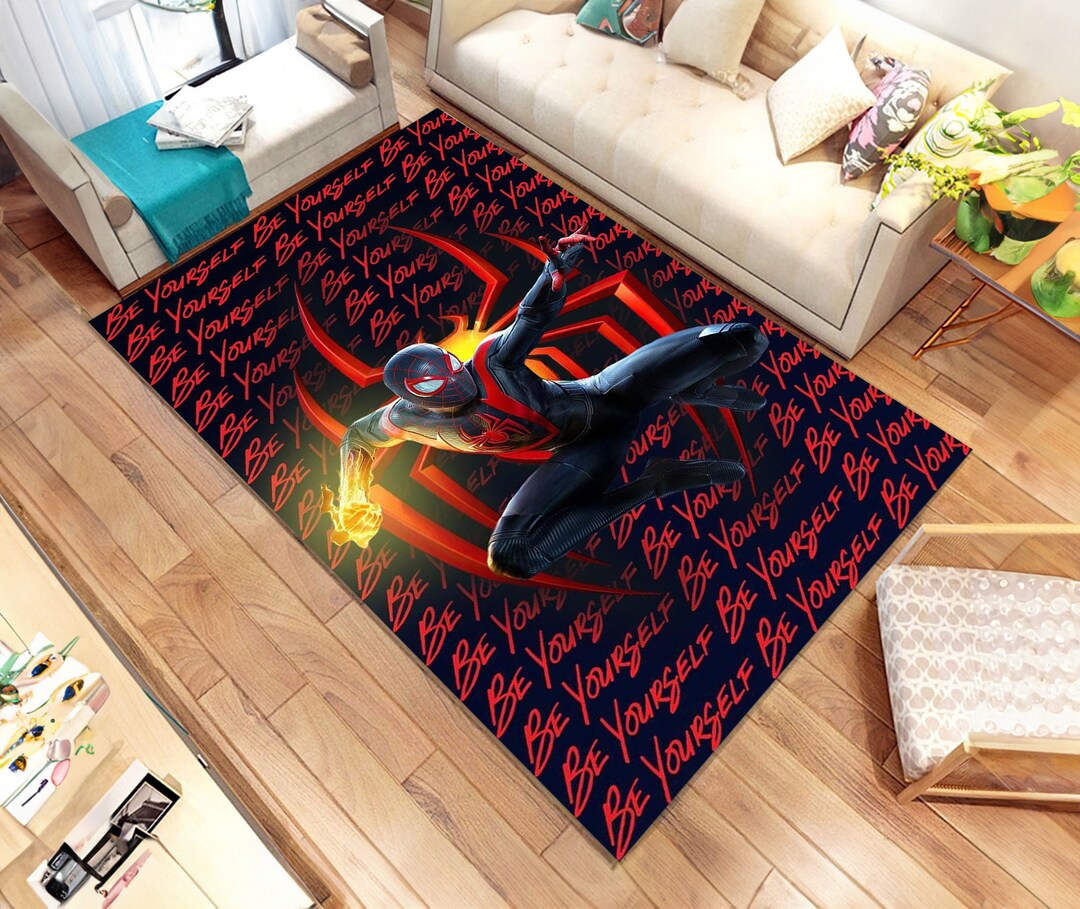 Spiderman Kids Rug, Superhero Room Decor, Personalized Gift - Etsy