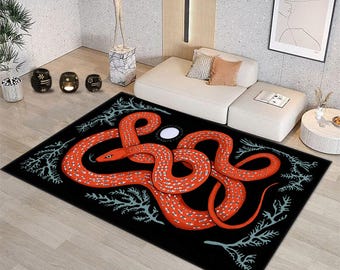 Tapete com estampa de cobra: Tapete moderno com estampa animal