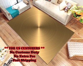Alfombra con estampado dorado: alfombra moderna y elegante