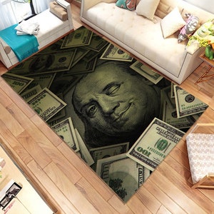 Teppich mit Dollar-Thema: Geld Design Modeteppich
