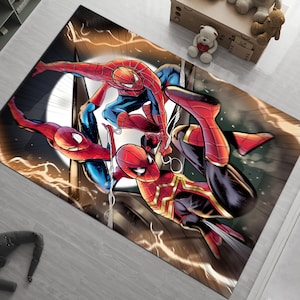 Spiderman Rug: Superhero Kids Room Decor (15.7 inch X 23.6 inch)