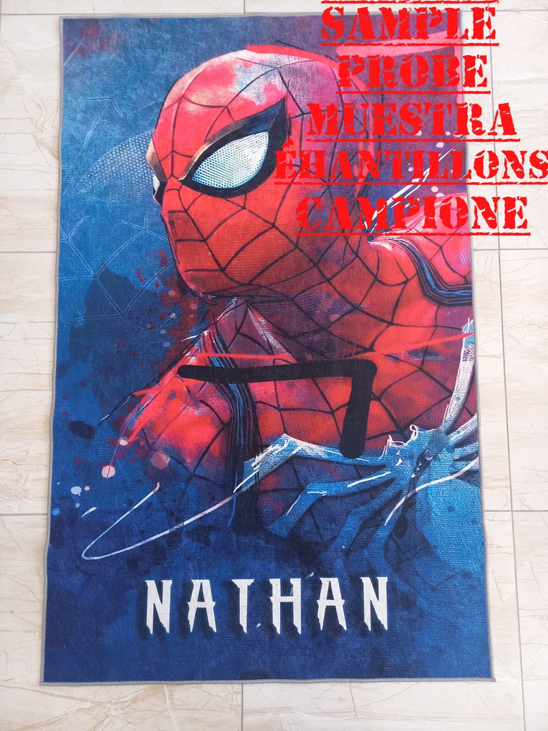 Spiderman Rug, Spider Man Rug, Superhero Rug, Super Hero Rug, Kids Room ...